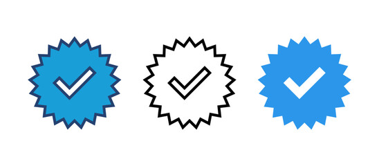 verified icon vector. verification check mark. approved icon