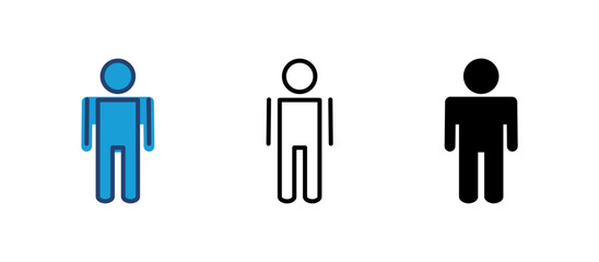 Man icon vector. male icon vector. human symbol