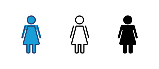 Fototapeta premium Female icon vector. woman icon vector