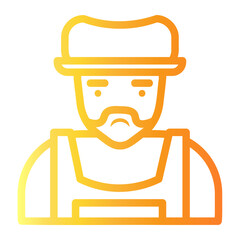 farmer Line Gradient Icon