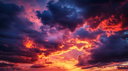 Fototapeta premium Majestic dark dramatic sky swirling with ominous clouds evoking a sense of impending storm and nature's raw power perfect for atmospheric landscapes and weather themes