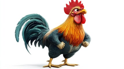 Fototapeta premium rooster muscles