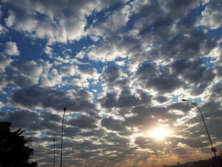 sunset in the sky