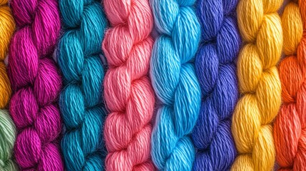 Colorful Yarn Swirl Textures for Embroidery Projects Artistic Crafting Textile Design Inspiration Threads for Creative Projects and Sewing Supplies
