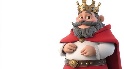 king cartoon with background white