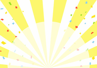黄色の放射状のカラフルな背景