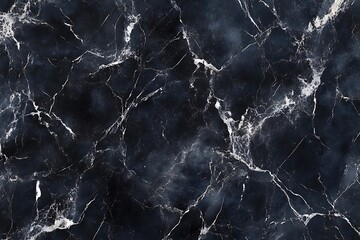 Black Marble with White Veins Texture