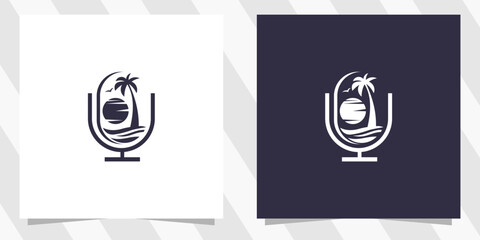 Travel Tourism Vacation Podcast Logo Design