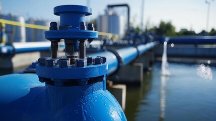 Intricate Water Pipeline System in Modern Water Treatment Plant for Efficient Filtration Sustainability and Clean Water Supply Solutions