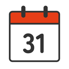 カレンダーアイコン（月末31日）