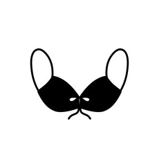 silhouette of women's underwear