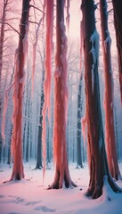 Mystical winter landscape