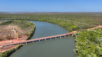 Fototapeta premium Aerial photo of Weipa Queensland Australia