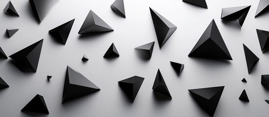 Obraz premium Black Triangles on a White Background