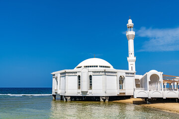 The Al-Rahma Floating Mosque or Fatima Al-Zahra Mosque is a mosque in Jeddah, Saudi Arabia. The mosque was established in 1985.