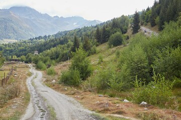 Hiking from Mestia to Ushguli in Georgia's mountainous Svaneti region