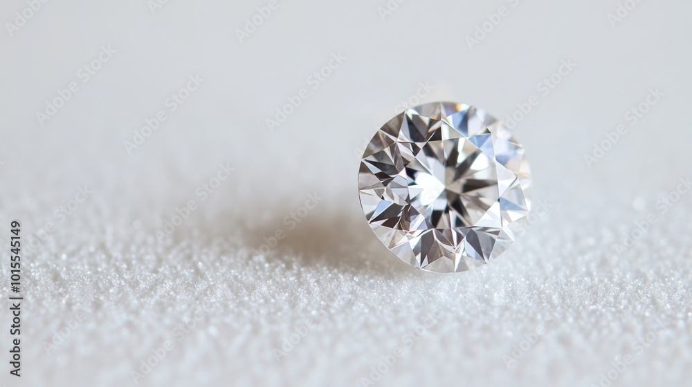 Poster sparkling diamond on soft background