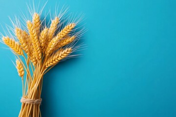 Fototapeta premium Simple minimalist design of a wheat stalk, representing the agricultural foundation of rural culture