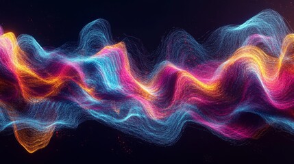 Fototapeta premium Vibrant Abstract Waves in Bright Colorful Light