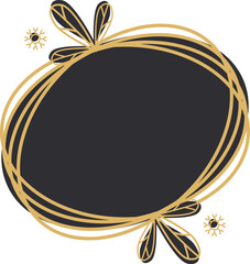 Luxury Floral Frame Badge