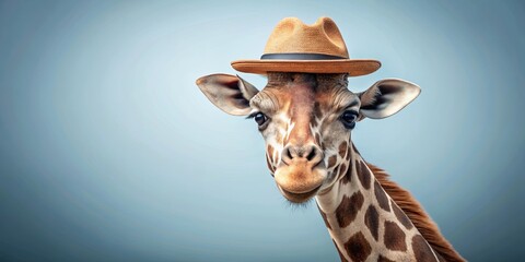A Giraffe With a Straw Hat, A Gentle Gaze and a Hint of a Smile