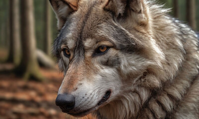 Fototapeta premium gray wolf portrait
