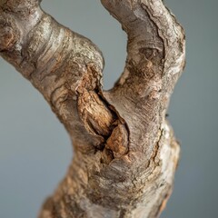 Naklejka premium A close-up of a freshly grafted tree, showing the join where two species meet and grow together