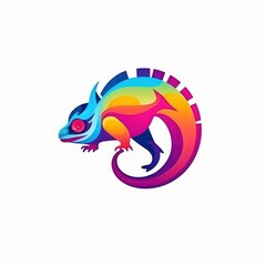 Colorful Chameleon Vector Illustration - Vibrant Animal Design for Logo and Branding