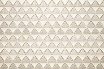 Geometric wallpaper design with white and beige asymmetrical triangles