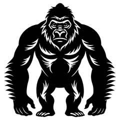 Gorilla vector silhouette 