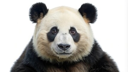 Fototapeta premium giant panda isolated on white background Macro