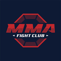 Modern professional mixed martial arts logo design. MMA sign