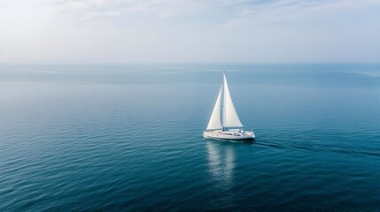 Fototapeta premium Sailboat on Calm Ocean