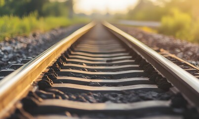 railway in the morning, Generative AI