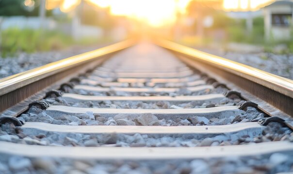 railway in the morning, Generative AI
