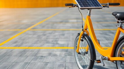Naklejka premium Solar Powered Bicycle
