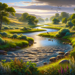 landscape with river