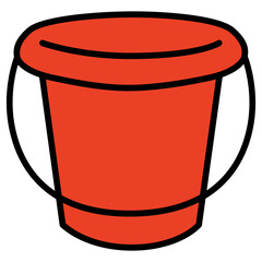 Red Bucket Icon