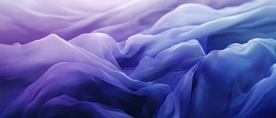 Obraz premium A captivating abstract texture featuring flowing waves of purple and blue hues, creating a serene and dreamy atmosphere.