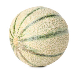 One whole Cantaloupe melon isolated on white