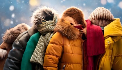 group of people in winter clothes