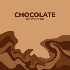 Marble acrylic swirl pattern. Coffee, caramel or chocolate liquid texture. Abstract beige brown psychedelic waves print background.