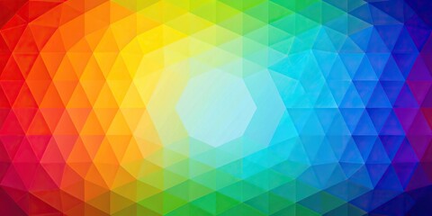 Obraz premium Gradient background with polygon shapes in colors orange, pink, and purple