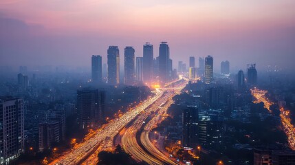 Fototapeta premium Data to optimize smart city operations Optimizing traffic, energy, and public services