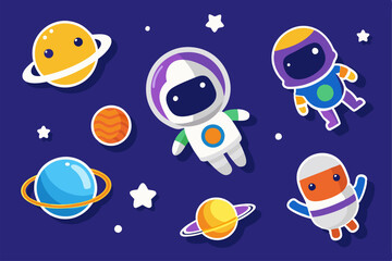 Astronaut cartoon doodle illustration