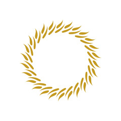 Gold Circular Laurel Frame for Invitations and Awards