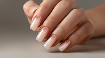 Aesthetic beauty shot of soft hands and stylish manicured nails.
