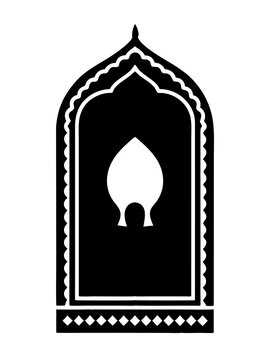 black islamic archway design clip art preview