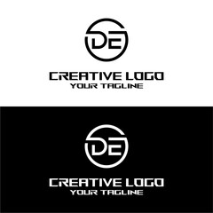 Obraz premium creative letter logo de desain vektors