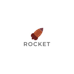 ILLUSTRATION ROCKET PASTEL FLAT COLOR LOGO ICON DESIGN VECTOR 